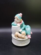 Vintage Summit Collection Exclusive Porcelain Music Box Hand-Painted Clown Dog  picture