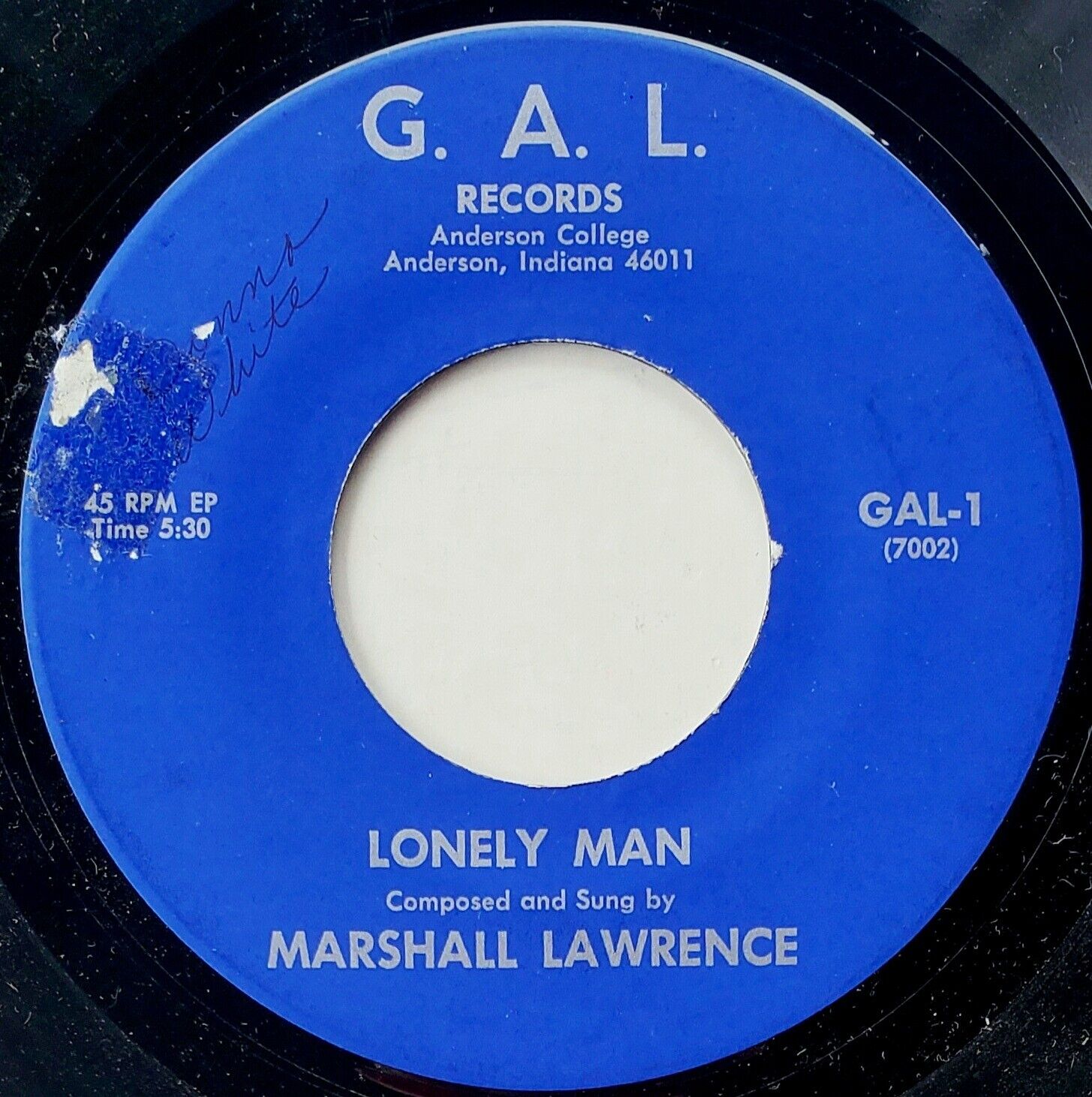 Marshall Lawrence 45 Lonely Man - Killer 70's Indiana Xian Youth Garage Psych
