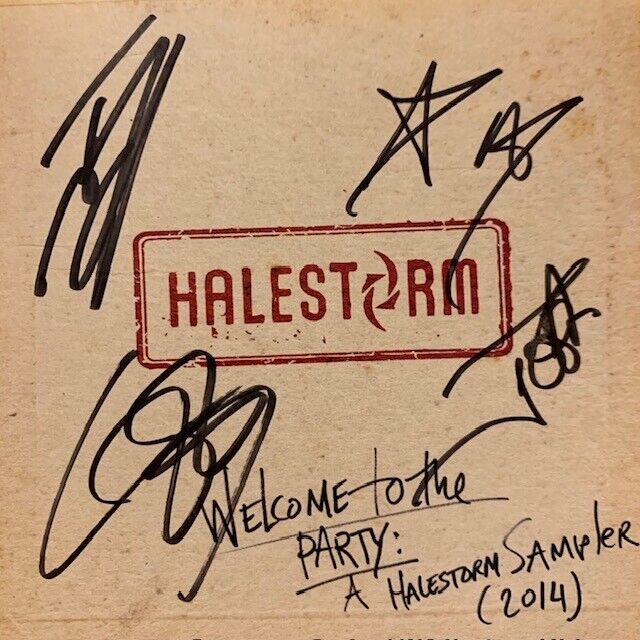 Halestorm Welcome To The Party CD SIGNED BY BAND AUTOGRAPHED MEGA RARE Lzzy Hale