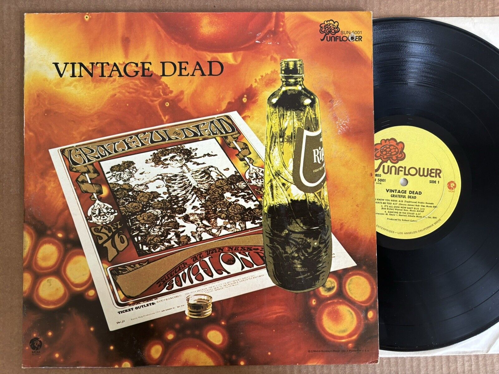 Grateful Dead - Vintage Dead - 1970 VG+ Vinyl SUN 5001