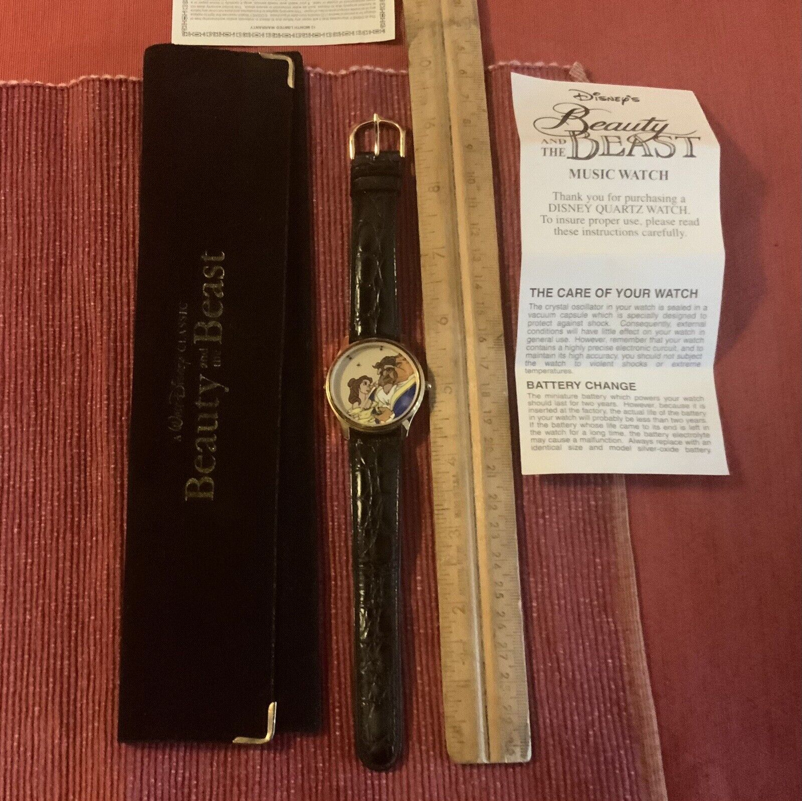 Vintage Disney Beauty and the Beast Music Watch Never Used