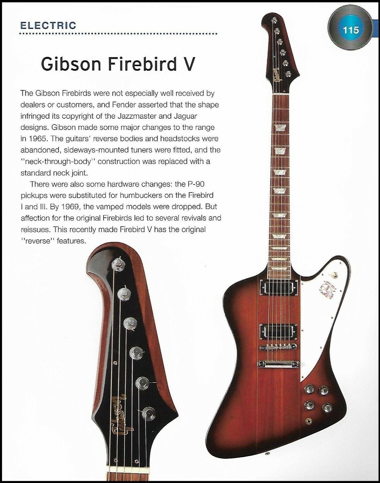 2008 Gibson Firebird V + 1959 EB-O Bass guitar history article 6 x 8 book print