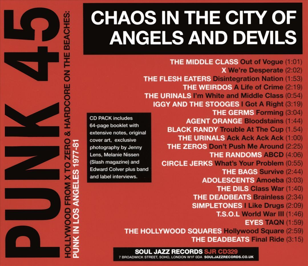 VARIOUS ARTISTS - PUNK 45: CHAOS IN THE CITY OF ANGELS AND DEVILS, HOLLYWOOD FRO