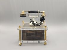 Vintage Clear Lucite Revolving Telephone Music Box      picture
