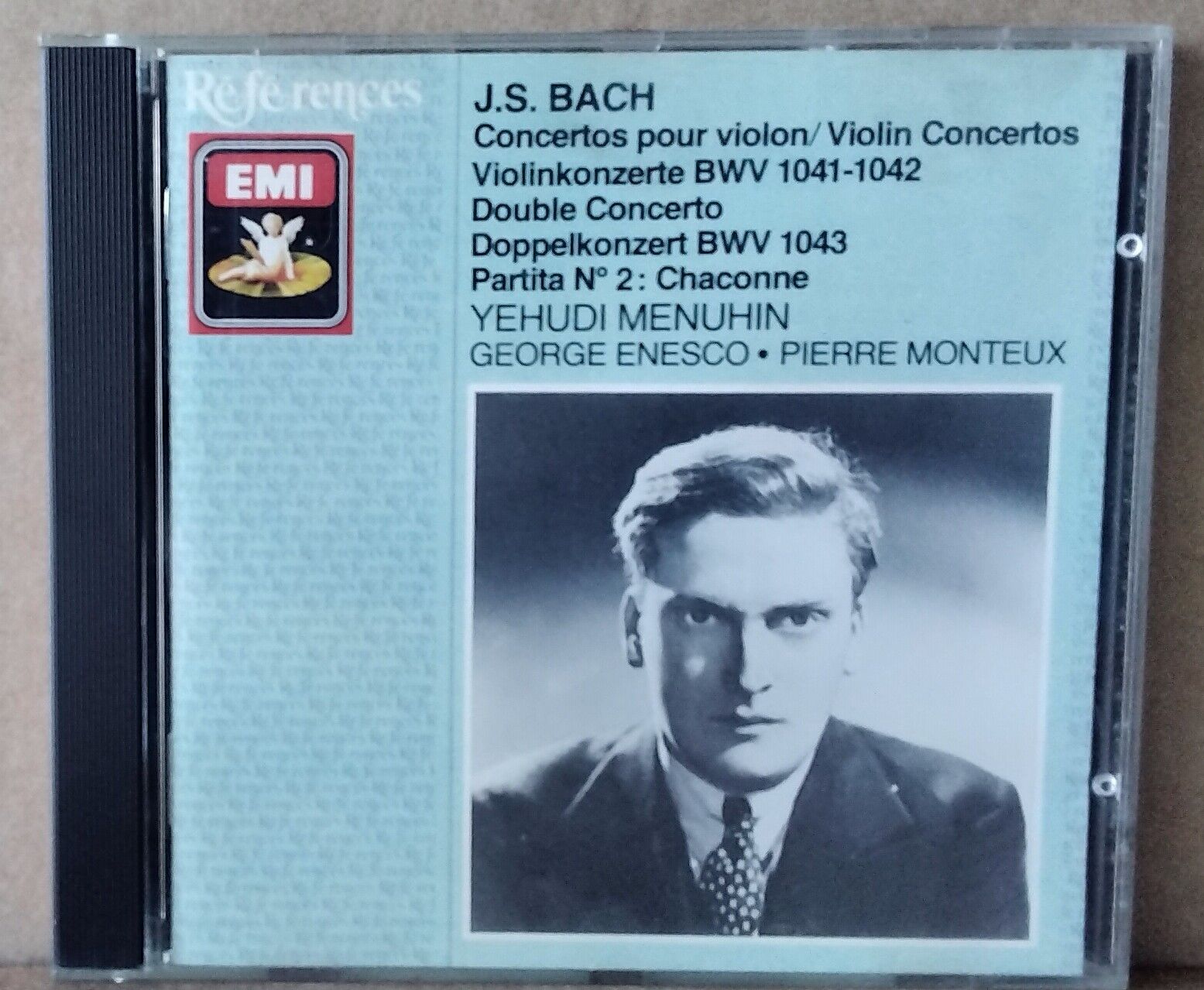EMI CDH 7610182 UK BACH - VIOLIN CONCERTOS MENUHIN, ENESCO, MONTEUX 1988 CD