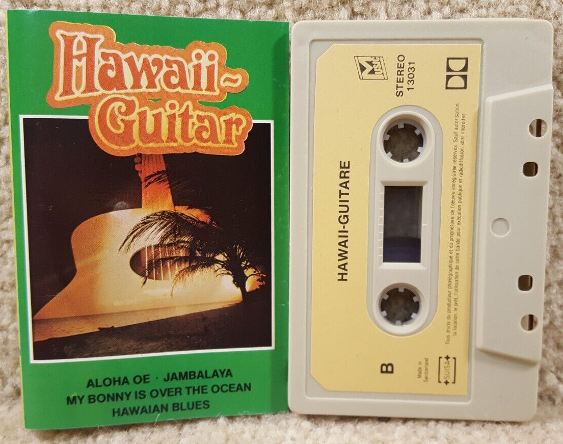 Vintage Cassette Tape Hawaii Guitar Made In Switzerland