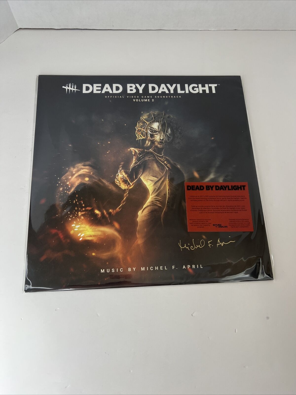 Dead By Daylight Volume 2 Clear Blood Splatter Signed Vinyl 85/200 IN HAND