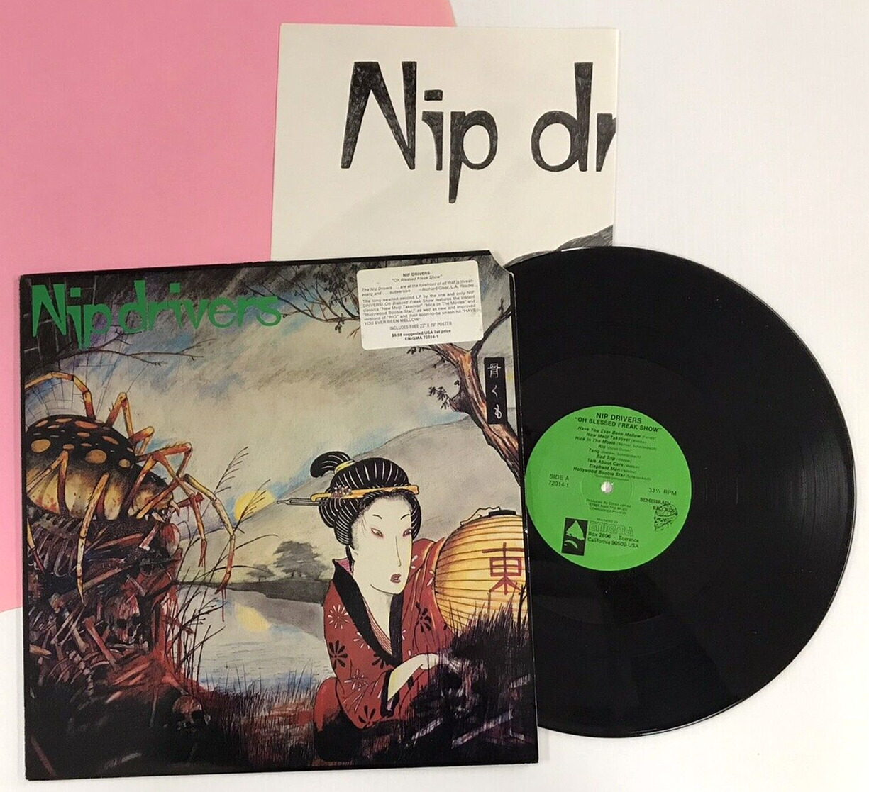 NIP DRIVERS Oh Blessed Freak Show 1985 original LP +POSTER *NEAR MINT* ML 52