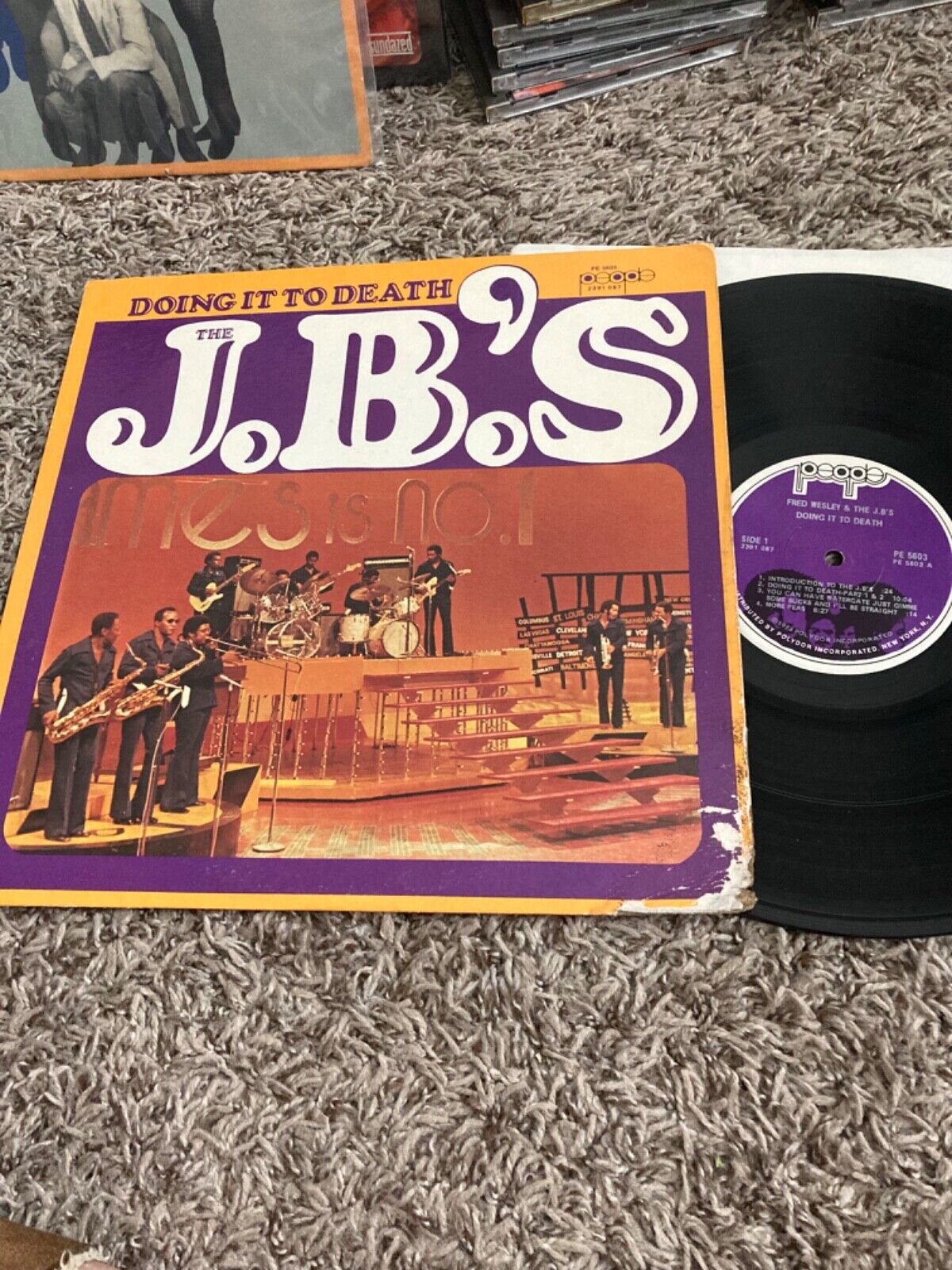THE J.B.\'S DOING IT TO DEATH LP RARE 1973 1st PEOPLE PE 5603 JB JAMES BROWN FUNK