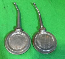 2 Vintage Antique Banjo Oil Cans Small Thumb Press Oil Can Empty Germany picture