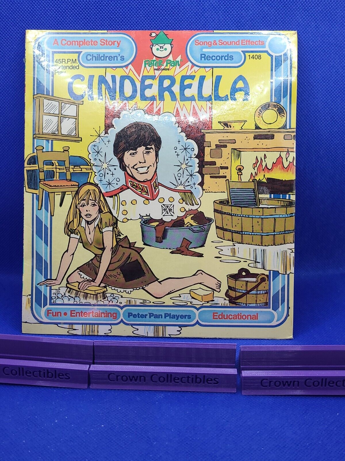 Vintage Peter Pan Records Disney’s CINDERELLA Story Song & Sound Effects 45 RPM