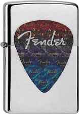 Zippo Fender Guitar Logo Street Chrome - Rare - New picture