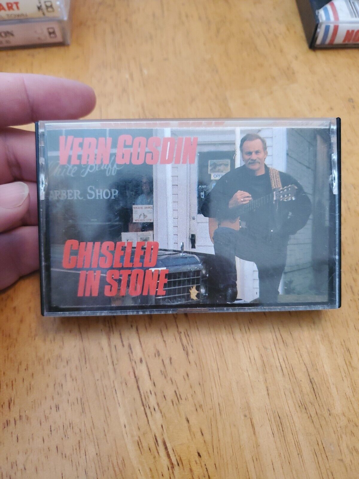 Vern Gosdin Cassette Tape Chiseled In Stone Vintage Country Folk Music