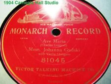 VICTOR MONARCH 81045 1904 Johanna Gadski Soprano BACH GOUNOD AVE MARIA w piano  picture