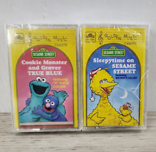 Vtg Sesame Street Cassettes - Cookie Monster & Grover / Sleepytime picture