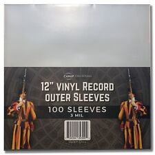 100 Clear LP Outer Sleeves 3 Mil High Quality Vinyl Record Album Covers picture