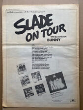 SLADE APRIL 1975 TOUR POSTER SIZED original music press advert from 1975 with to picture