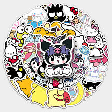 102pcs My Melody Kuromi Hello Kitty Stickers Skateboard Guitar Luggage Decal Set picture