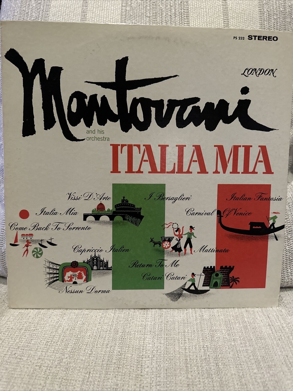 Mantovani And His Orchestra- Italia Mia 1961 PS-232 Vinyl 12\'\' Vintage