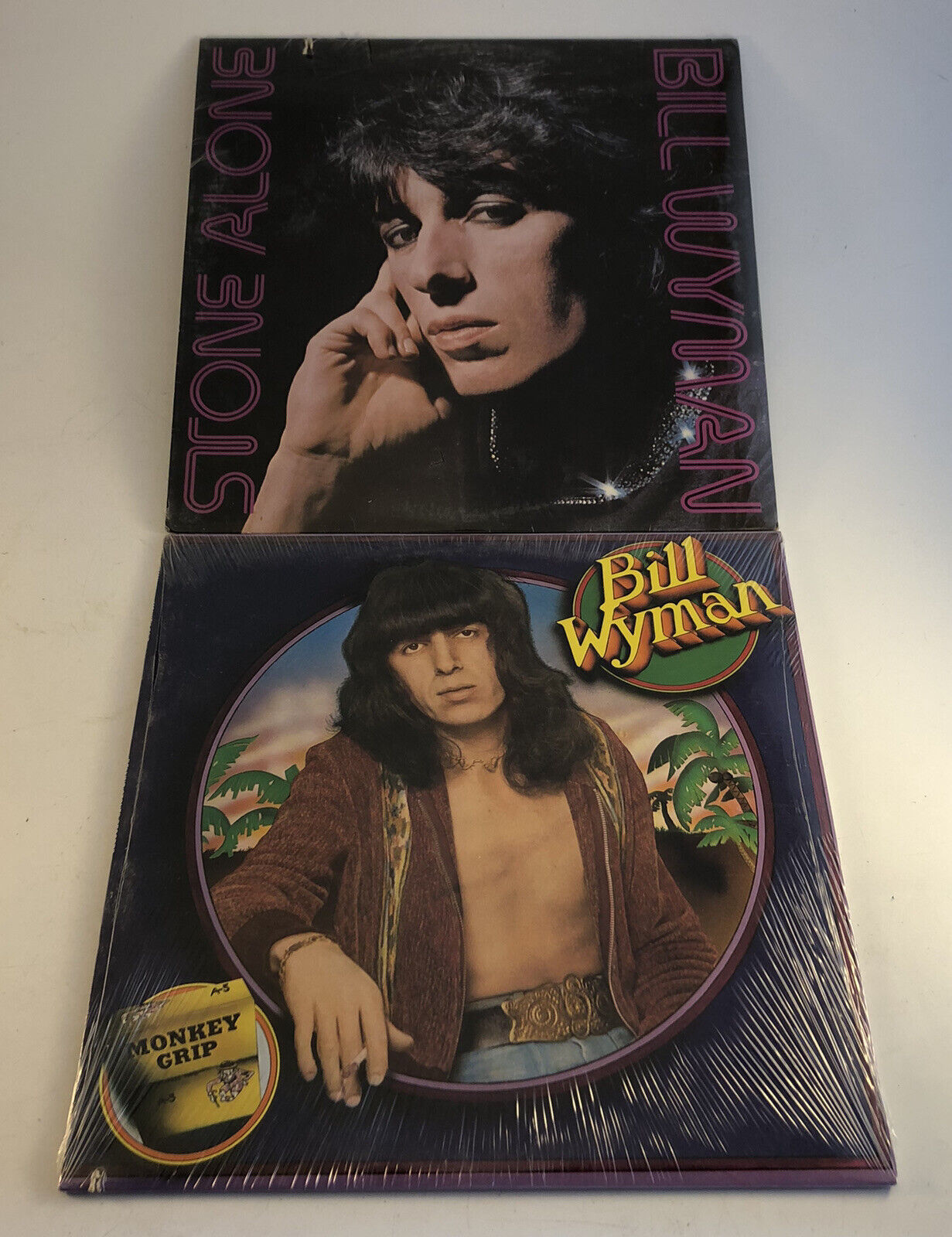 Bill Wyman SEALED LP Lot : Monkey Grip (1974) Stone Alone (1976) Rolling Stones
