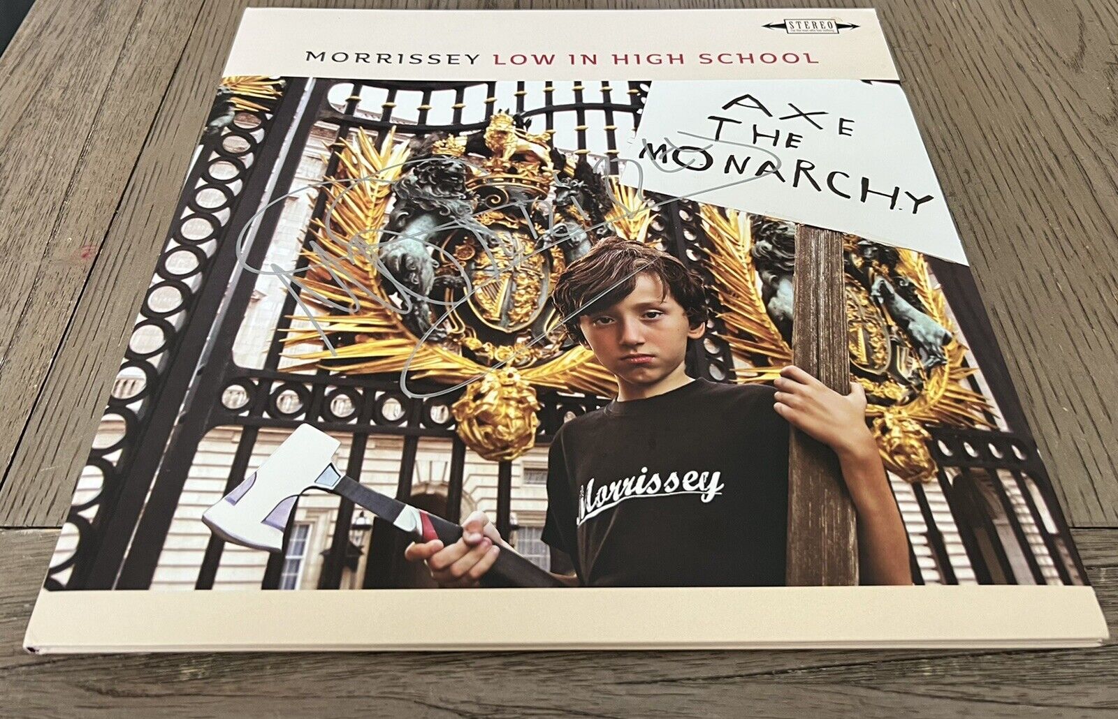 Morrissey SIGNED LOW IN HIGH SCHOOL Autographed Record LP Clear Vinyl