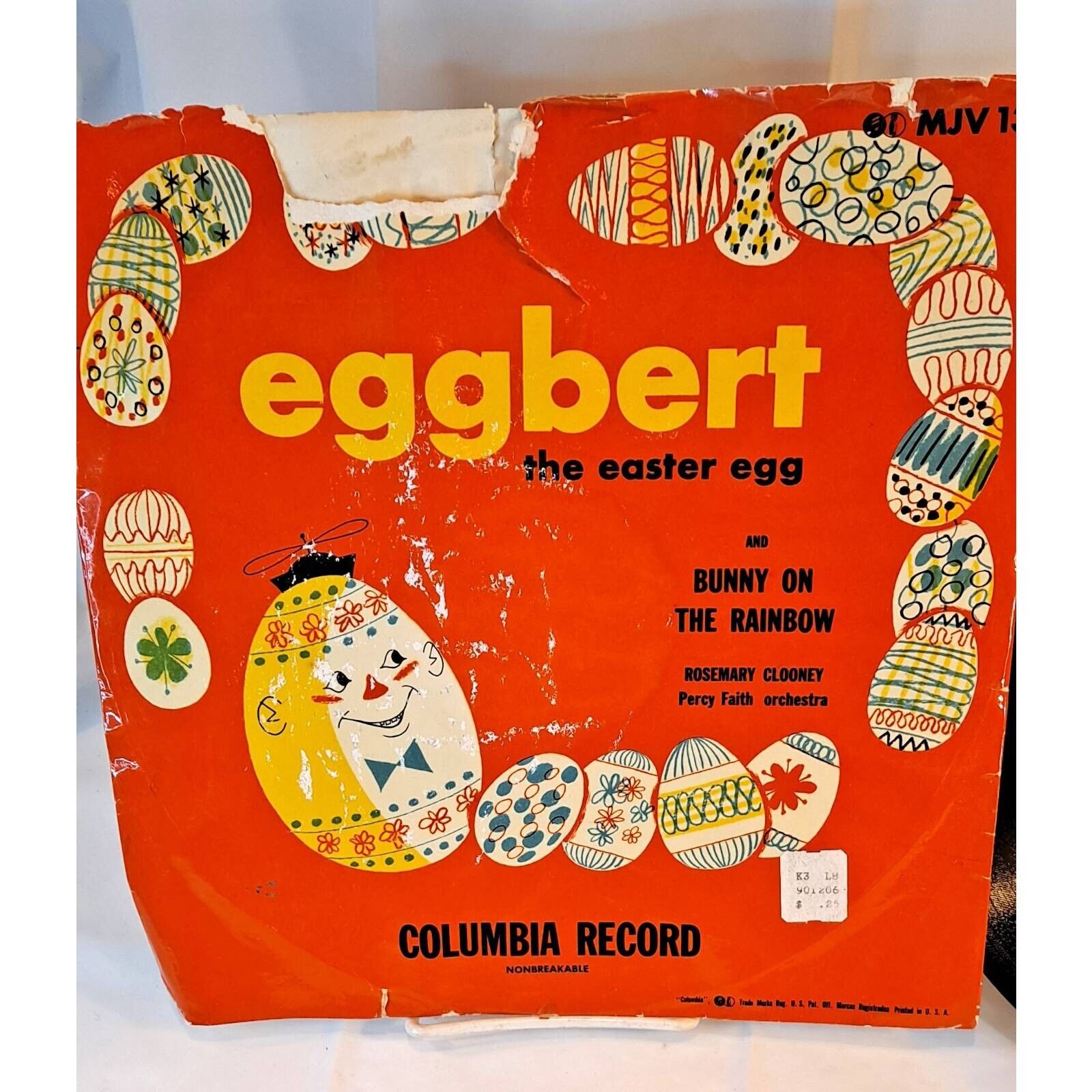 Vintage Rosemary Clooney Eggbert The Easter Egg 78 RPM Album Children's MJV 1311