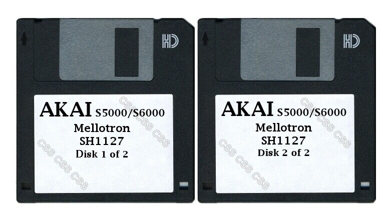 Akai S5000 / S6000 Set of 2 Floppy Disks Mellotron SH1127