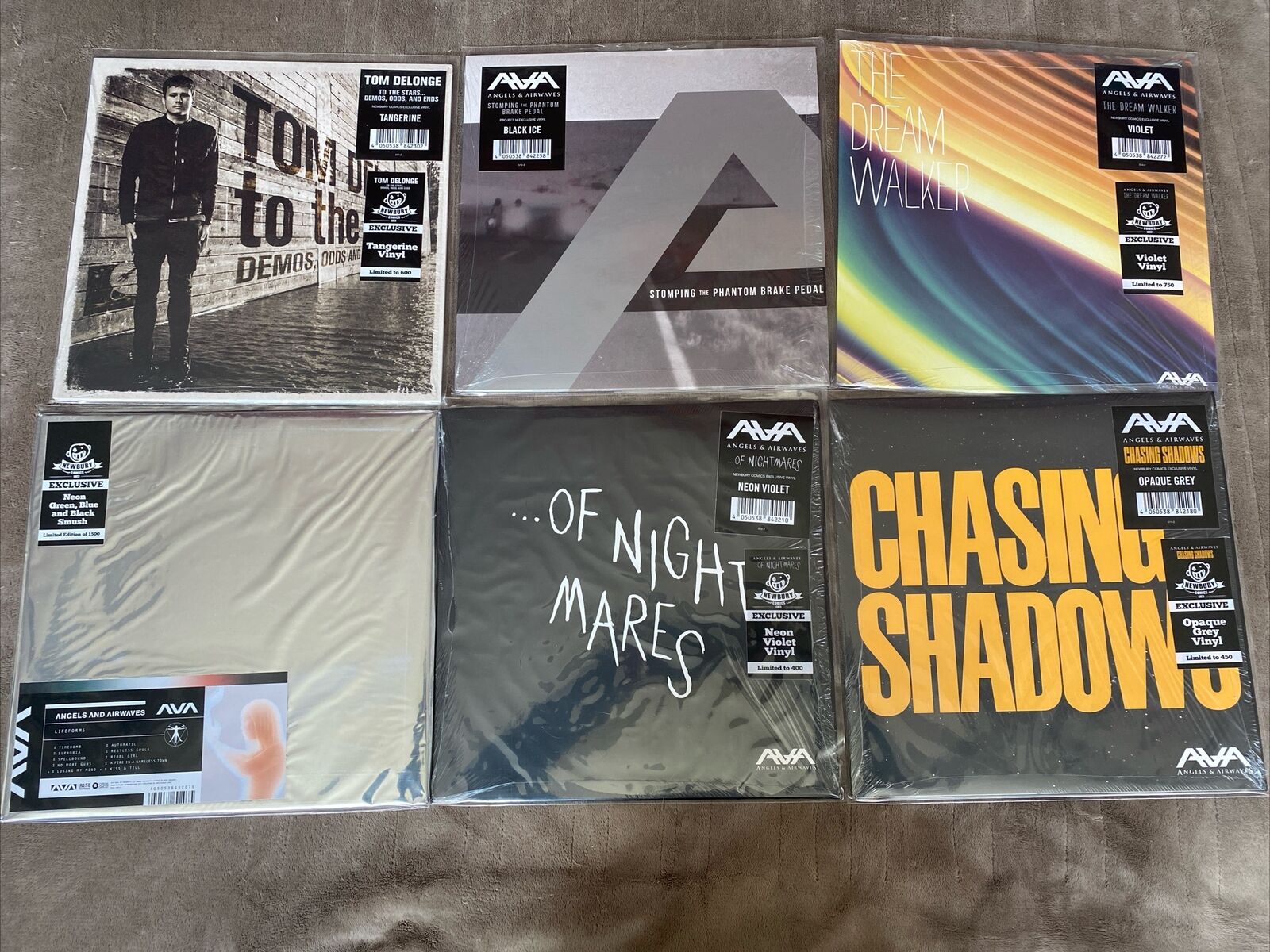 Angels & Airwaves Vinyl Lot. 6 Colored Limited Vinyl. Still In Shrink With Hype