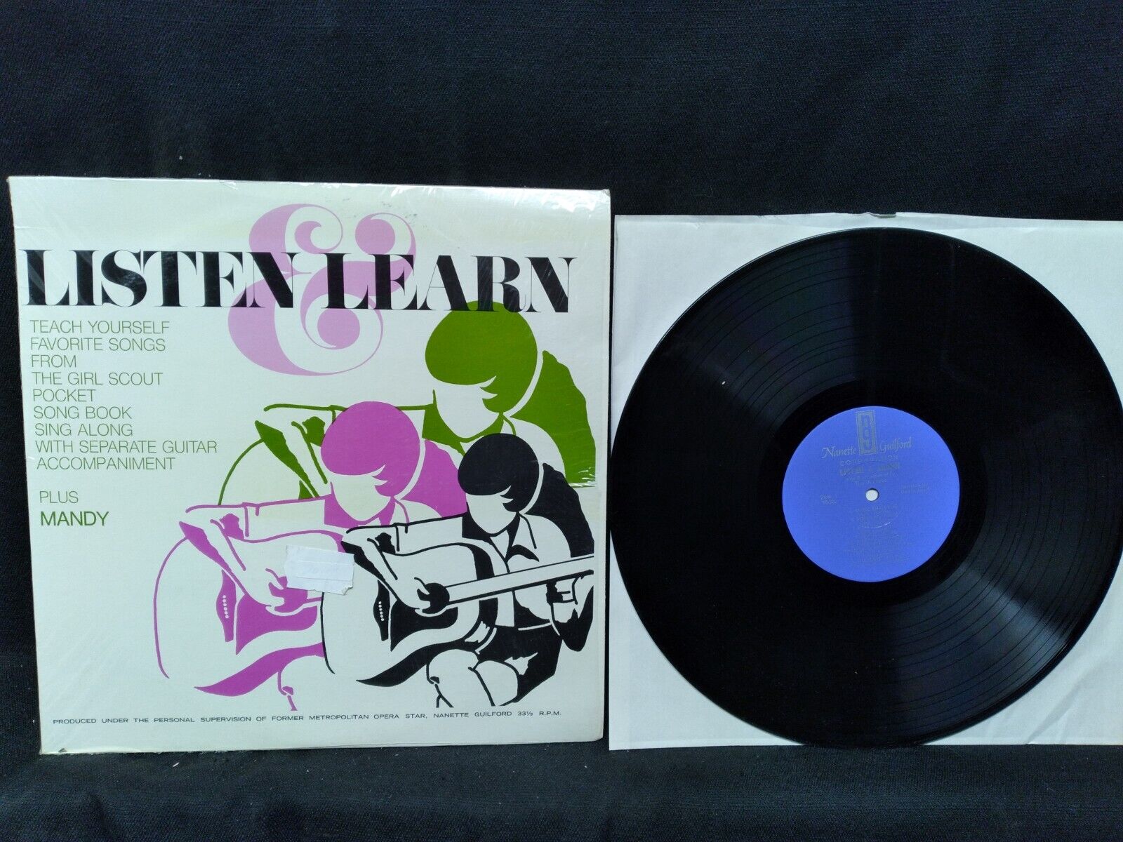 All Girl Scout Chorus Listen & Learn vinyl LP Nanette Guilford Corp. 11-989