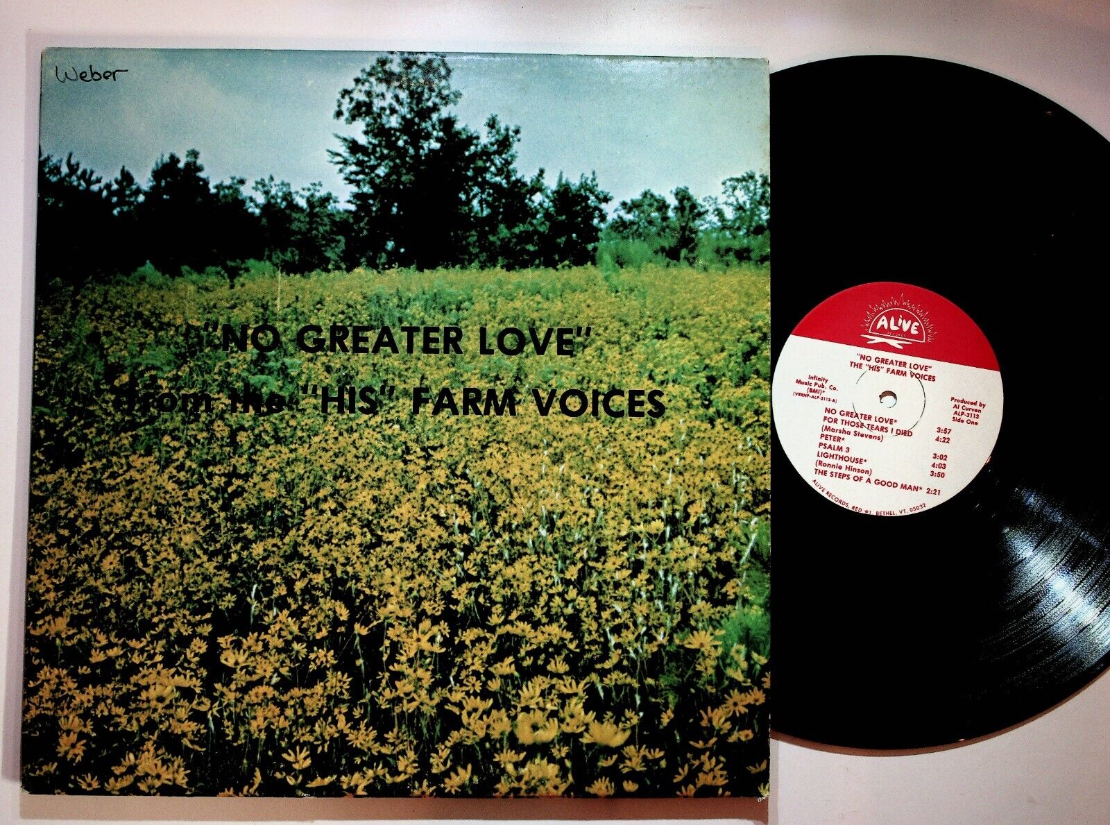 Bethel VT His Farm Voices No Greater Love Gospel Christian Vinyl LP Record VG+