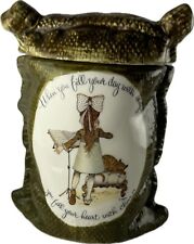 Vintage Holly Hobbie Ceramic Canister- Fill Your Day With Song Cookie Jar Music picture