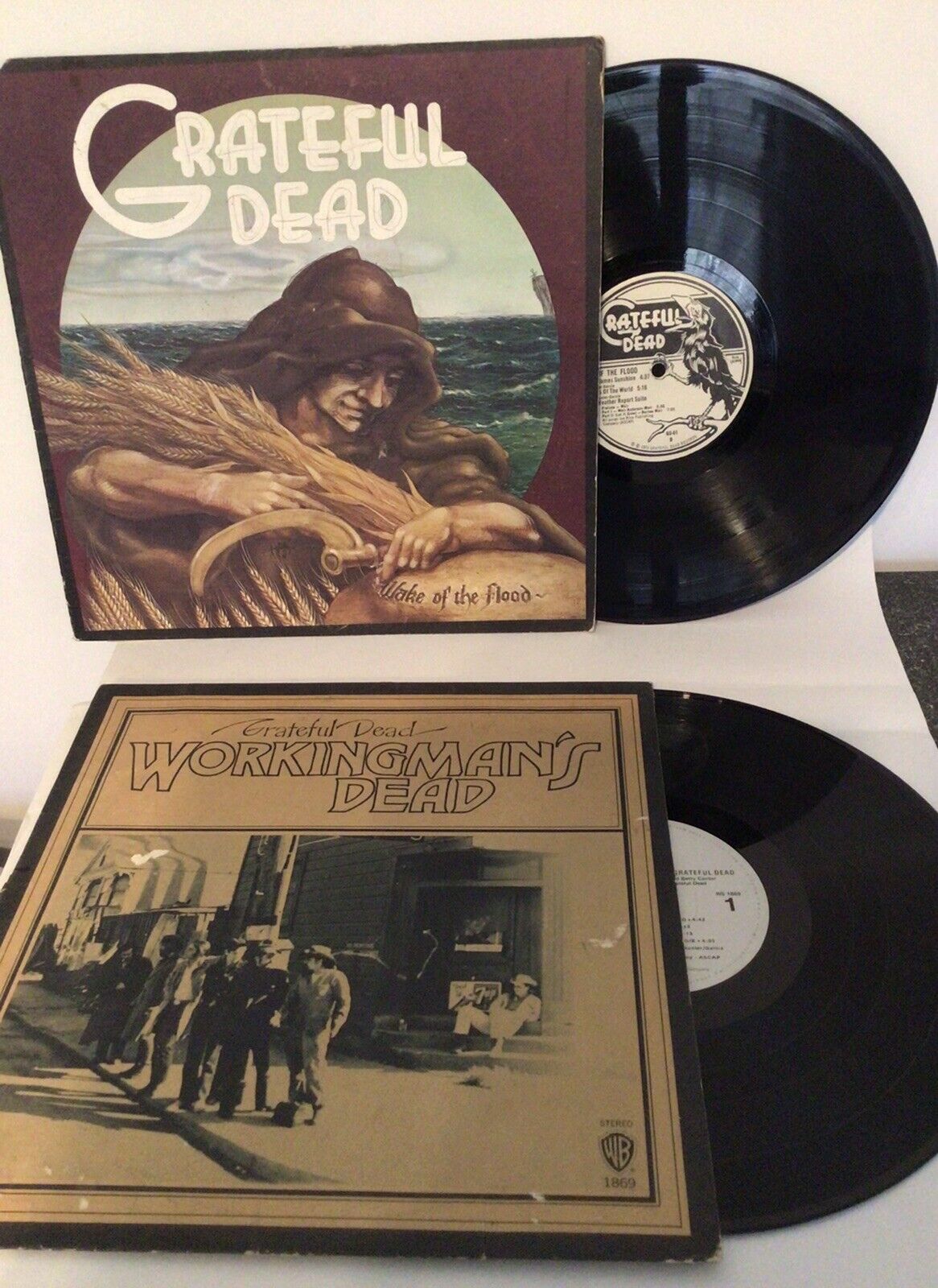 Vtg Grateful Dead Records, Workingman’s Dead and Wake of the Flood