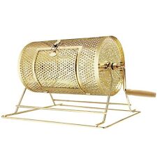 Brass Plated Raffle Drum Wooden Handle Large Capacity 5000 Tickets Spinning Cage picture