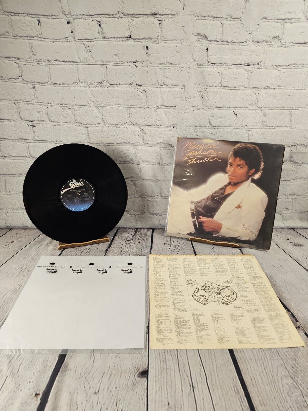 Michael Jackson Thriller LP 1982 Vintage Vinyl Original Pressing