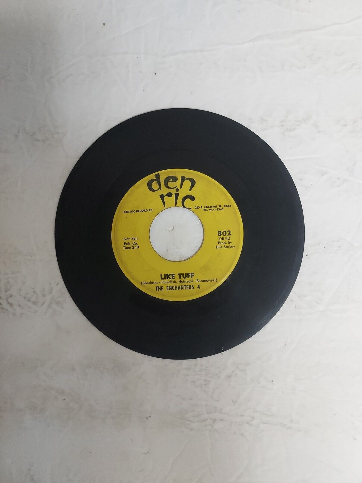 45 RPM Vinyl Record Rare Garage/Surf Rock The Enchanters 4 Like Tuff VG