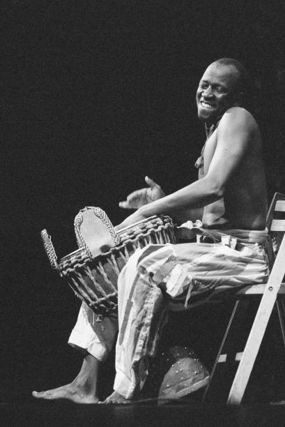 Adama Drame djembe performs at the Paradiso in Amsterdam Netherlan- Old Photo