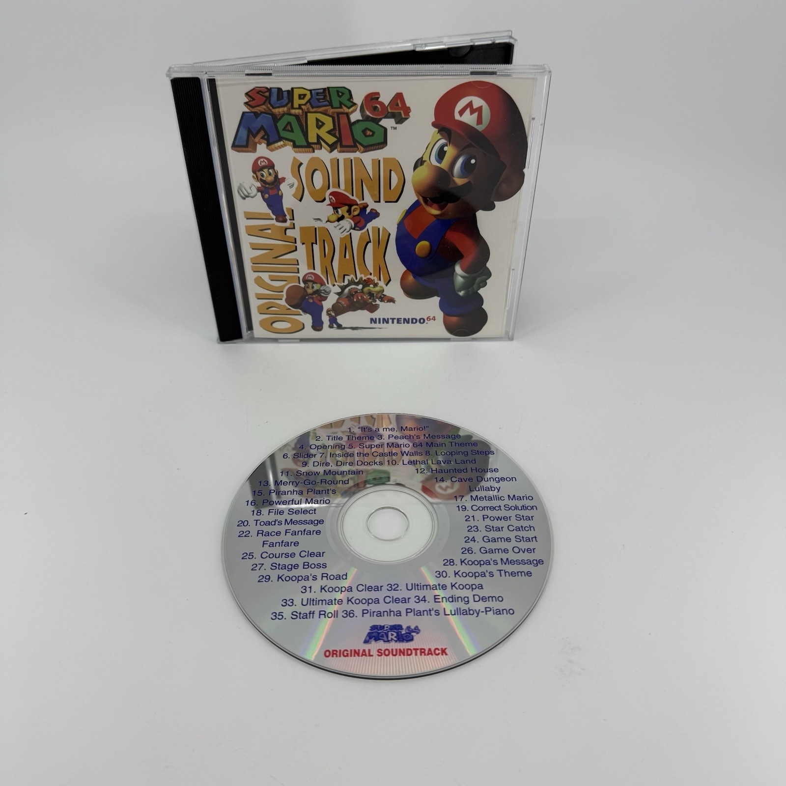 Super Mario 64 Original Soundtrack CD - KOJI KONDO - RARE Nintendo 64 1996 Clean