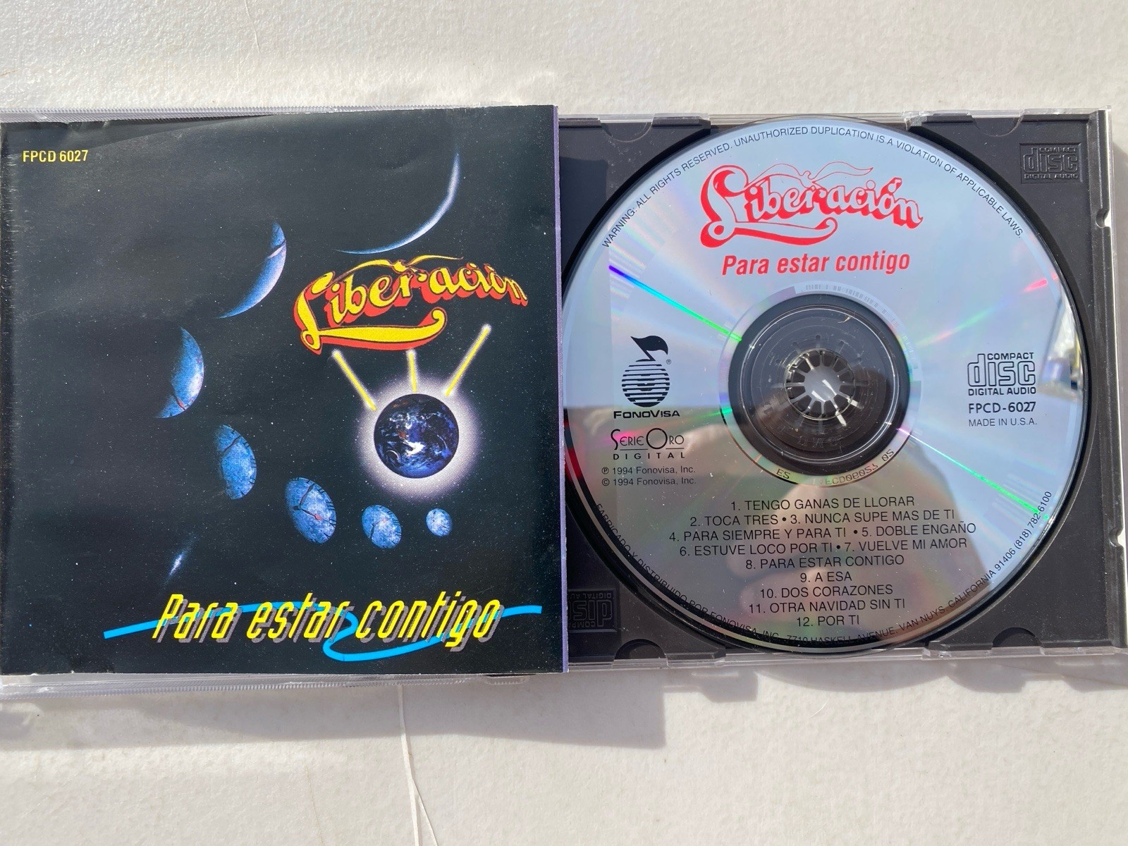Liberación ‎Para Estar Contigo 1994 CD