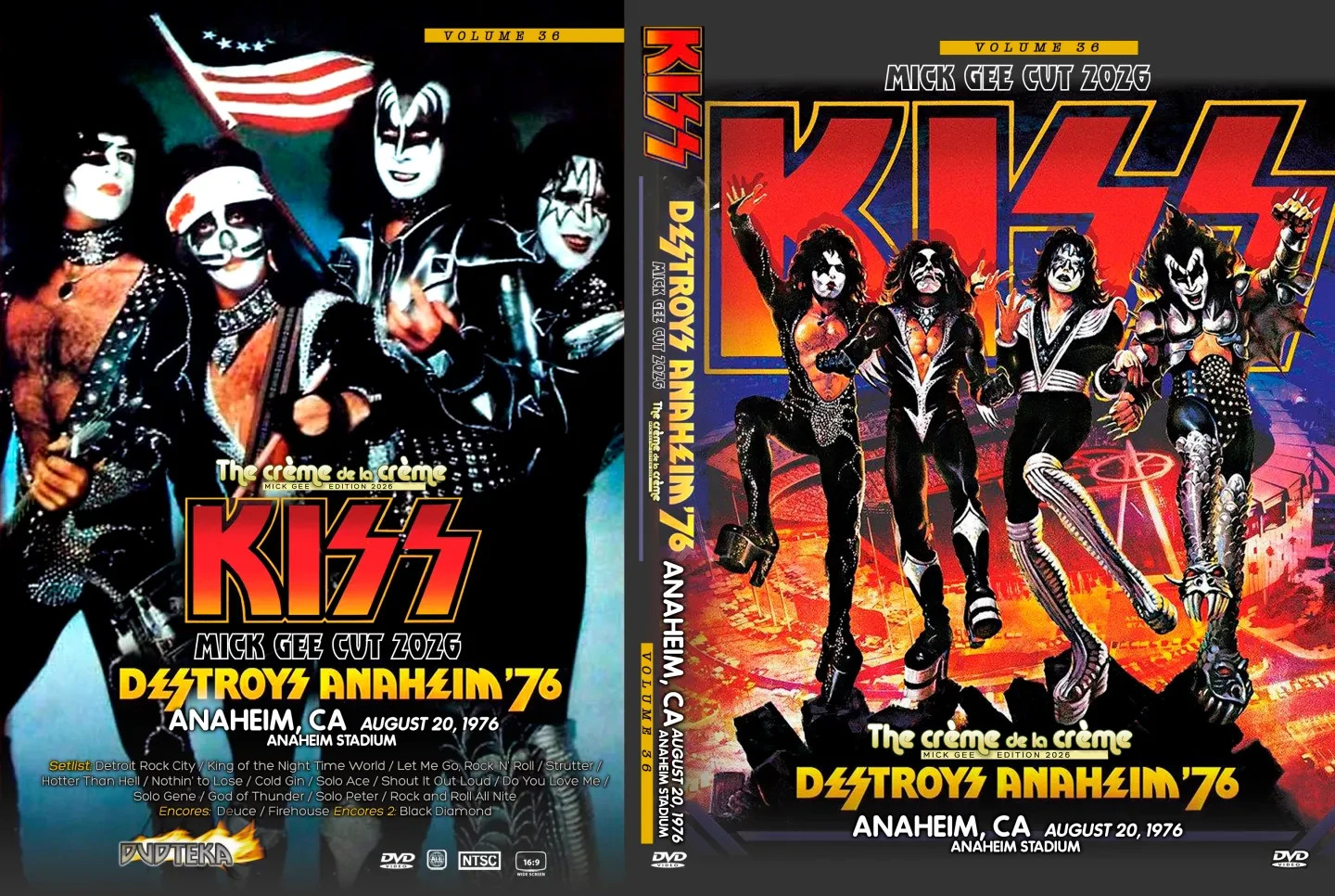 KISS Live at Anaheim Stadium, Anaheim, CA, USA 20th August 1976 PRO-SHOT Dvd