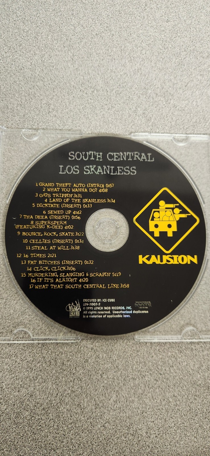 KAUSION SOUTH CENTRAL LOS SKANLESS (CD, 1995) CD ONLY OOP ICE CUBE  K-DEE RARE