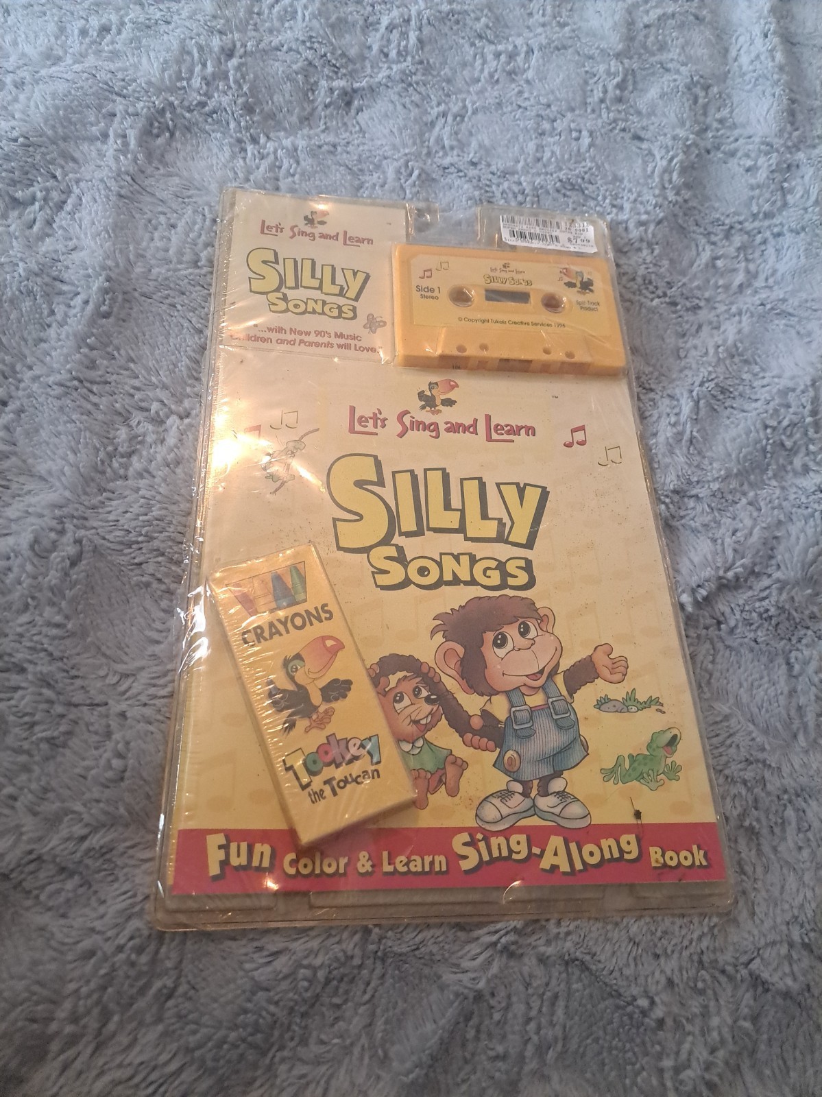 Vtg 1996 Let's Sing and Learn Silly Songs Cassette Tape w/ Sing-A-Long Book NIP
