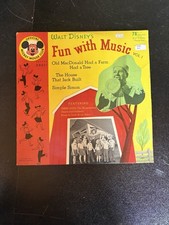 1955 Walt Disney's FUN WITH MUSIC VOL 1  EP Orange Vinyl 10