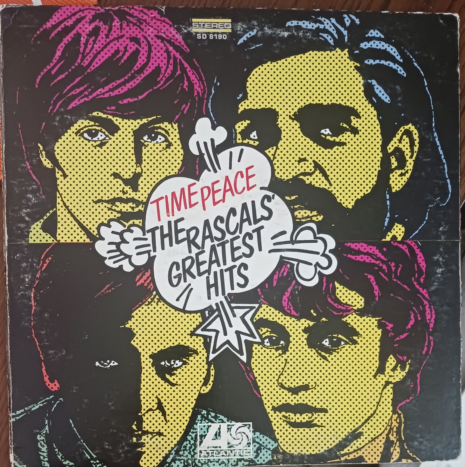 THE RASCALS - TIME PEACE/GREATEST HITS - ATLANTIC RECORDS VINYL LP - (G+/G+)