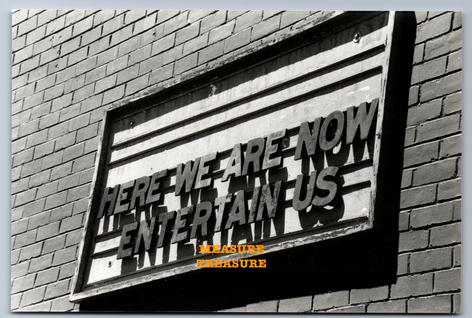 1990'S NIRVANA SMELLS LIKE TEEN SPIRIT LYRICS PLAQUE ART SIGN VTG B/W PHOTO F71