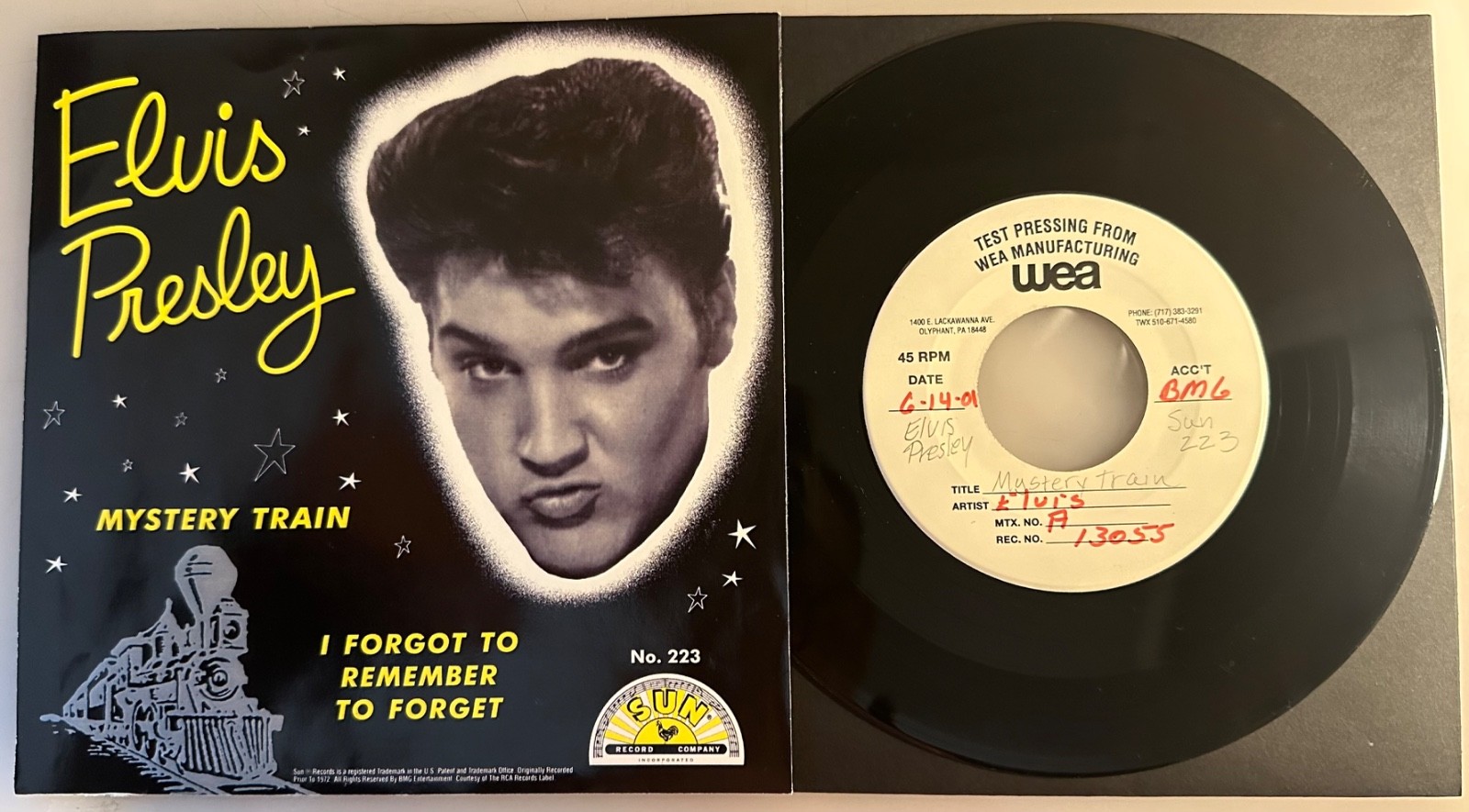 ELVIS PRESLEY / Mystery Train / 2001 Test Pressing 45 rpm w Test PS / NM+