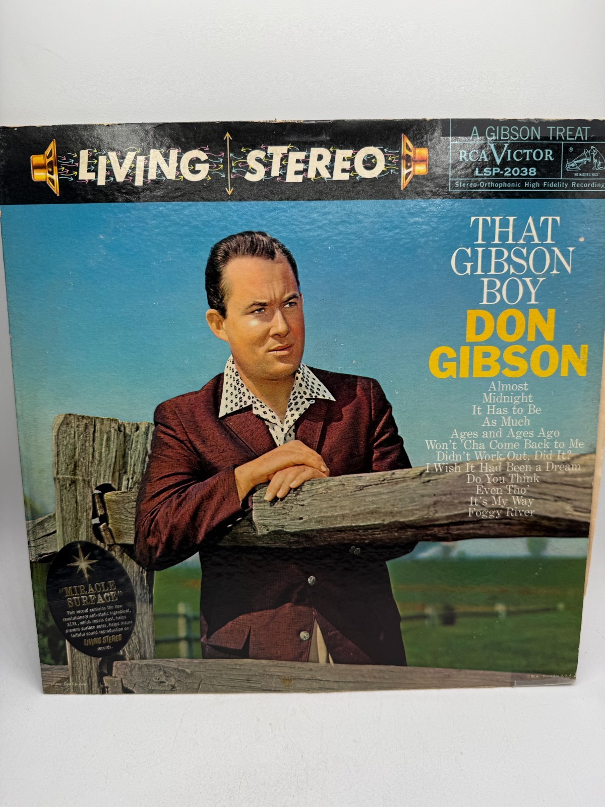 vtg DON GIBSON That Gibson Boy LP Vinyl Record 12