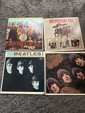 vintage lot of 4 original capital record the beatles albums lonely heart+ rare picture