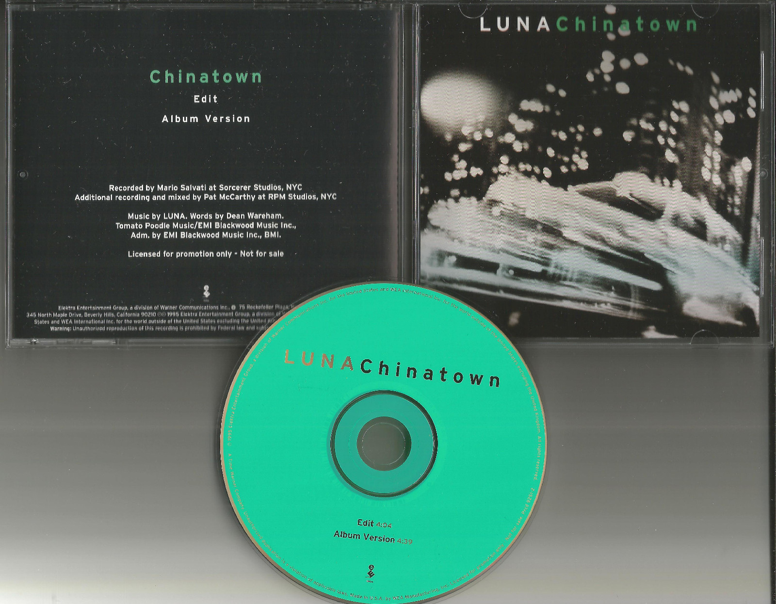 Galaxie 500 LUNA Chinatown w/ RARE EDIT PROMO radio DJ CD single 1995 USA MINT