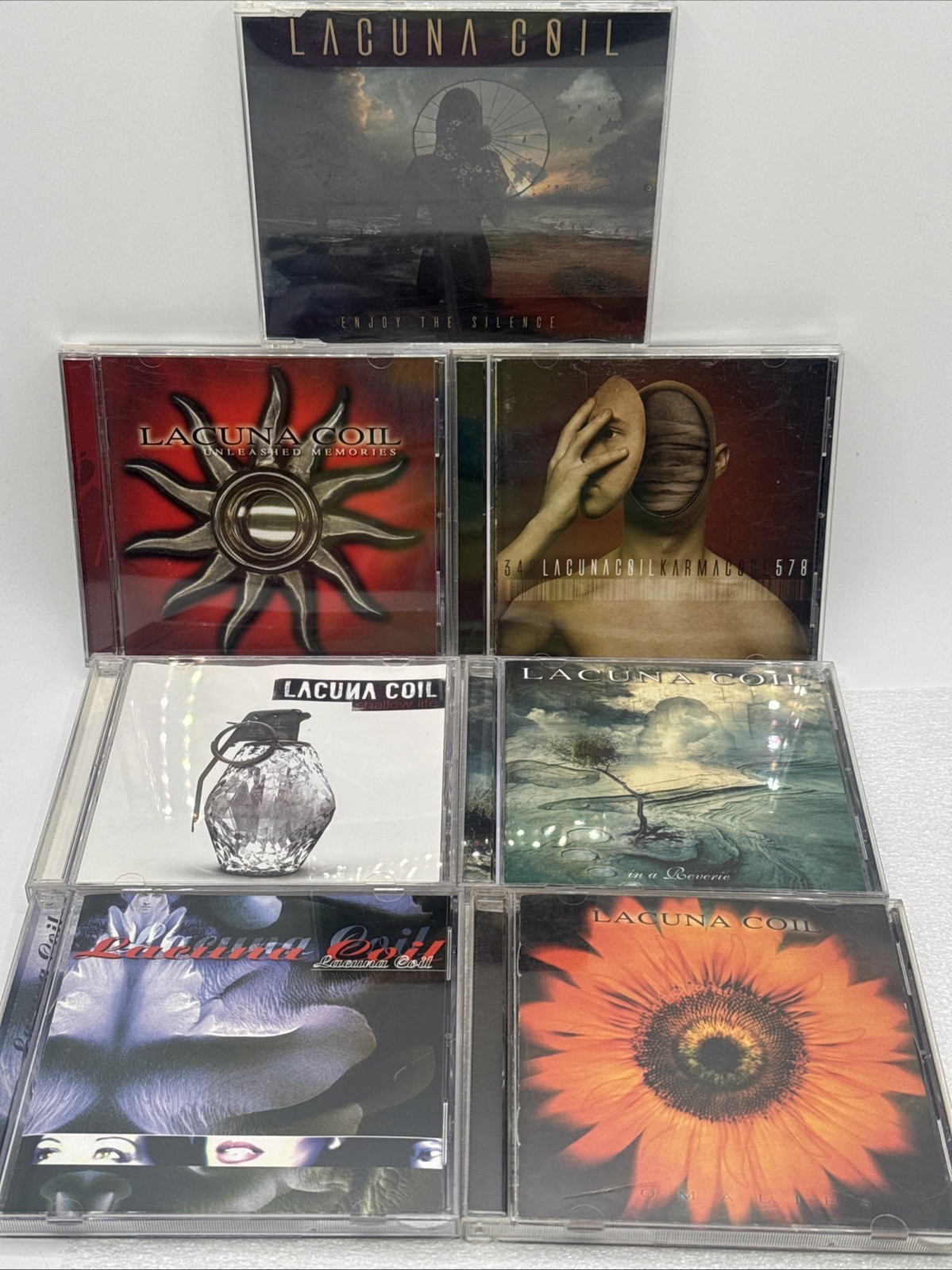 Lot 7 Lacuna Cool CDs Reverie, Comalies, Shallow Life, Silence Import Tested