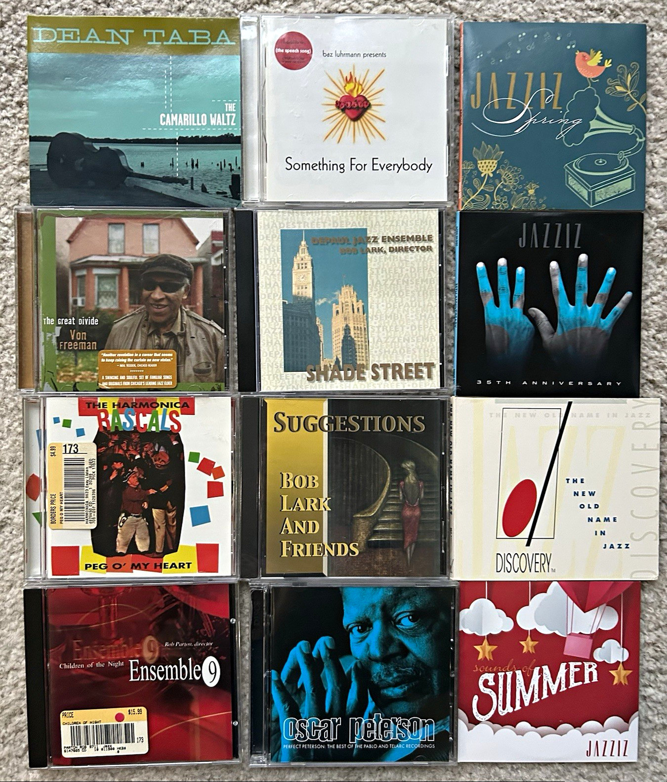 Jazz & World CD Lot 12 Titles Oscar Peterson Von Freeman DePaul Jazz JAZZIZ